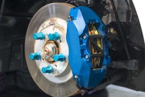 image - disc brakes. assembly on a modern automobile