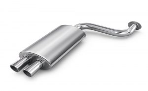 image of Car Exhaust Pipe isolated on white background