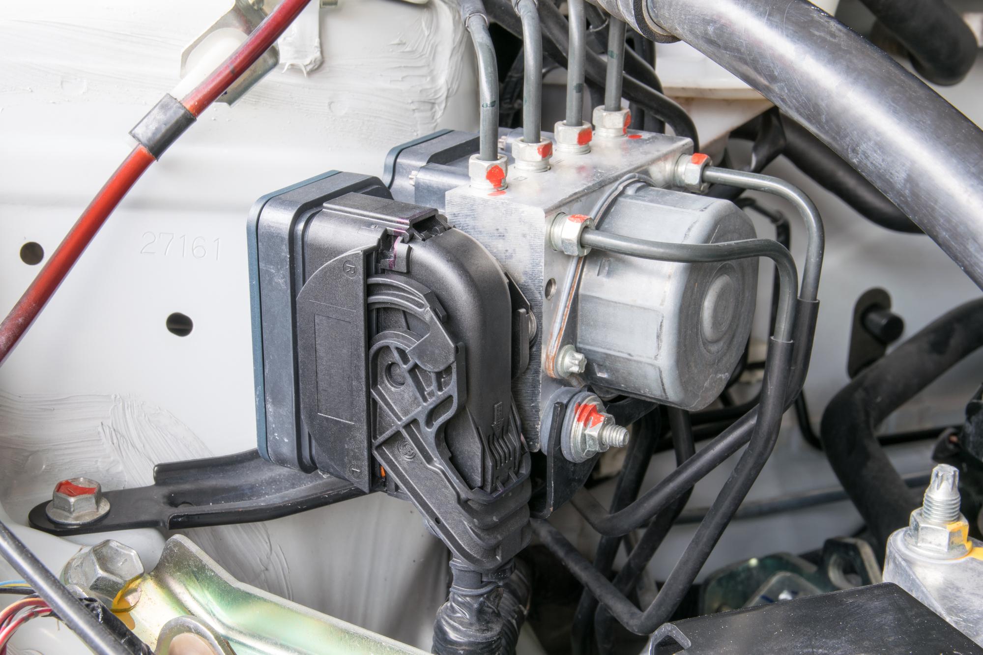 Antilock braking system abs, closeup